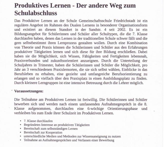 Der andere Weg zum Schulabschluss