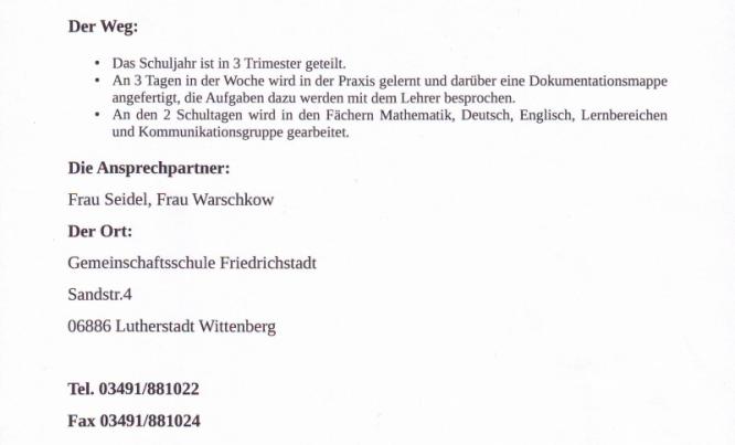 Ansprechpartner an der GMS