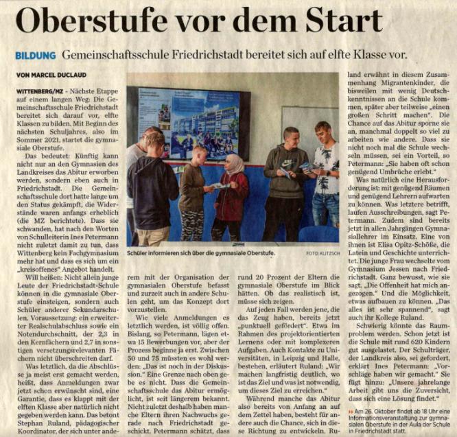 Oberstufe vor dem Start / MZ 18.10.20