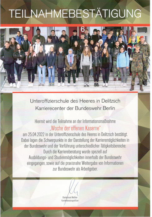 Tag des offenen Unternehmens bei der Bundeswehr