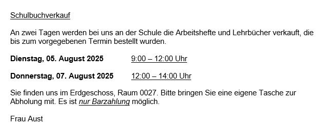 SJ 25/26 Schulbuchverkauf